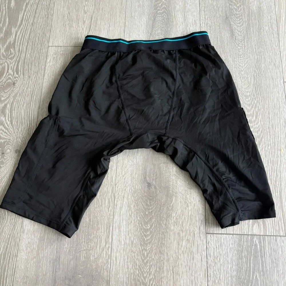CathWear Unisex Black Catheter Leg Bag Underwear Discreet‎ Support Shorts Size L